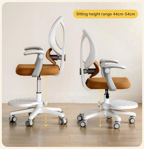 Adjustable Lift Kids Study Chair with Ergonomic Mesh Back & Padded Seat in Blue for Home Desk