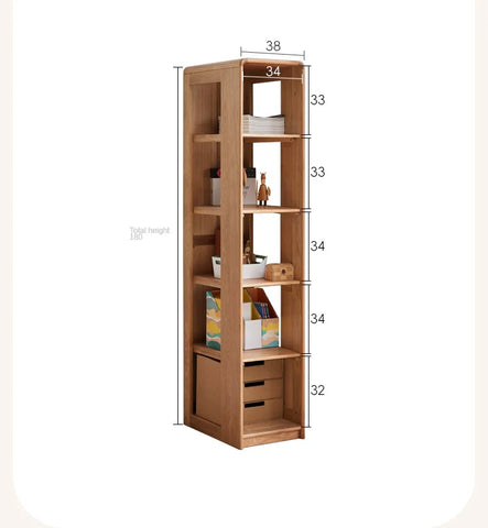 Oak Solid Wood Multi-functional Kids Wardrobe