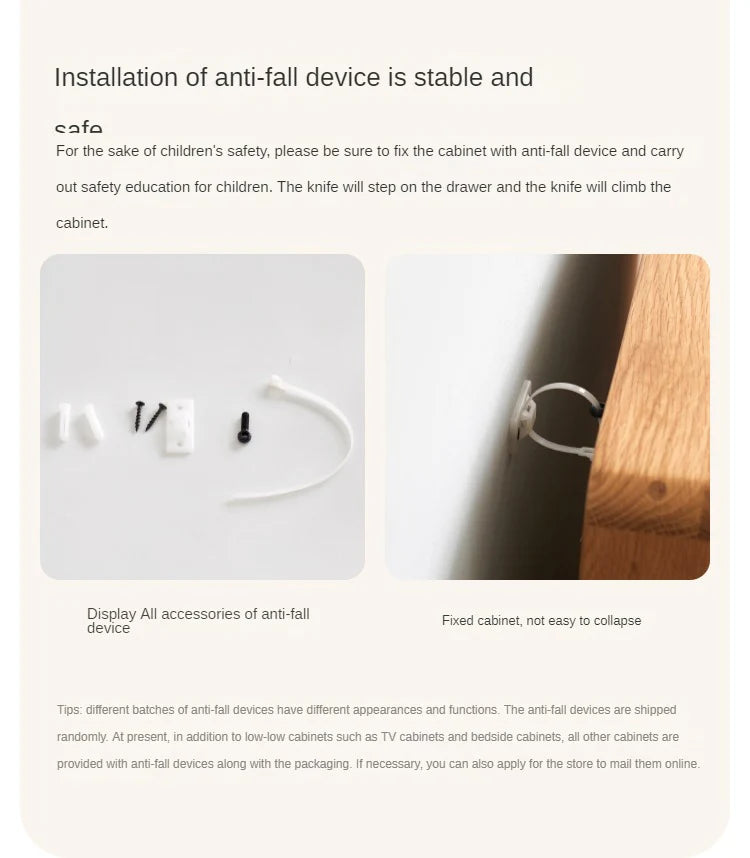 Oak Solid Wood Multi-functional Kids Wardrobe