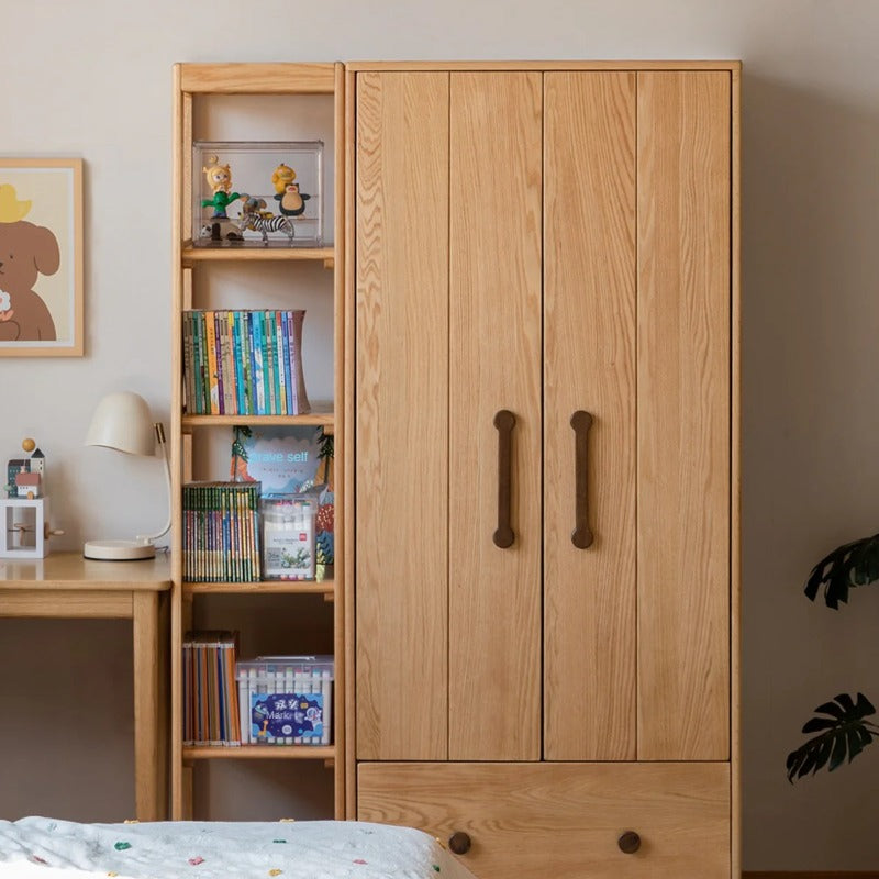 Oak Solid Wood Multi-functional Kids Wardrobe