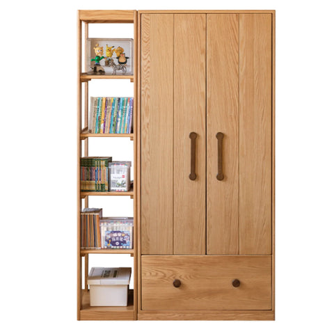 Oak Solid Wood Multi-functional Kids Wardrobe