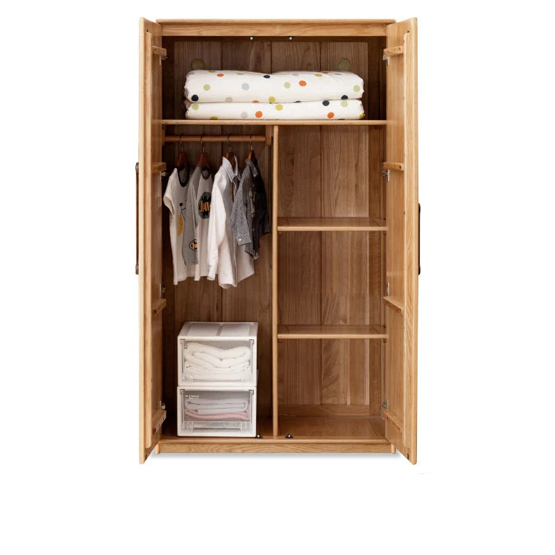 Oak Solid Wood Multi-functional Kids Wardrobe