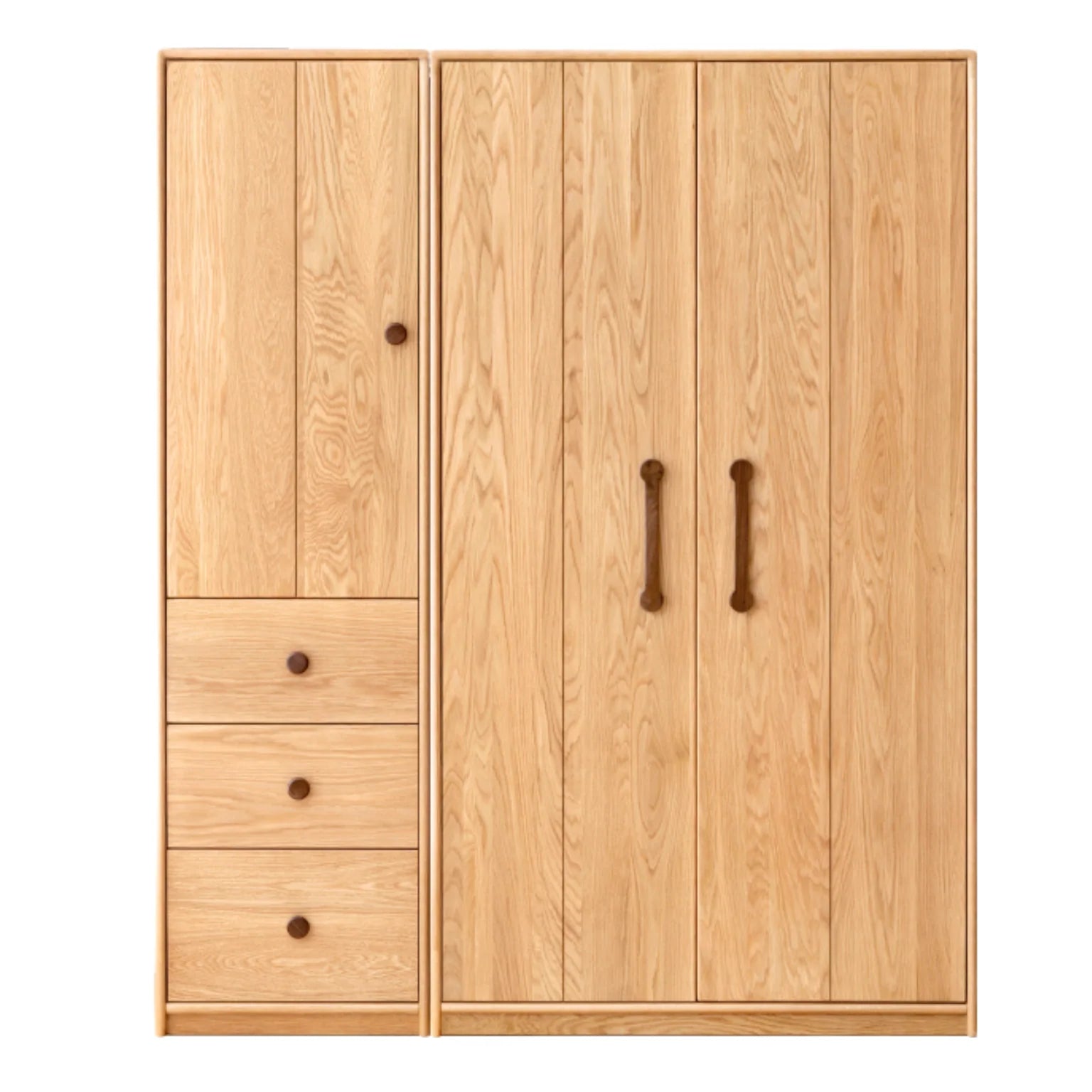 Oak Solid Wood Multi-functional Kids Wardrobe