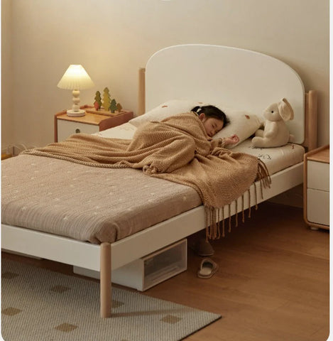 Poplar solid wood children's bed boy girl<