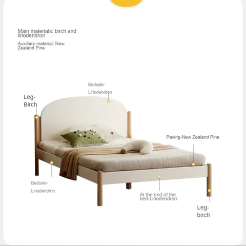 Poplar solid wood children's bed boy girl<