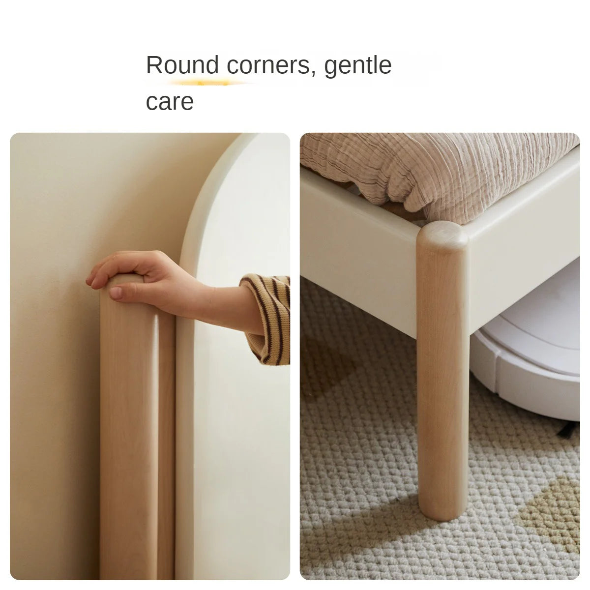 Poplar solid wood children's bed boy girl<