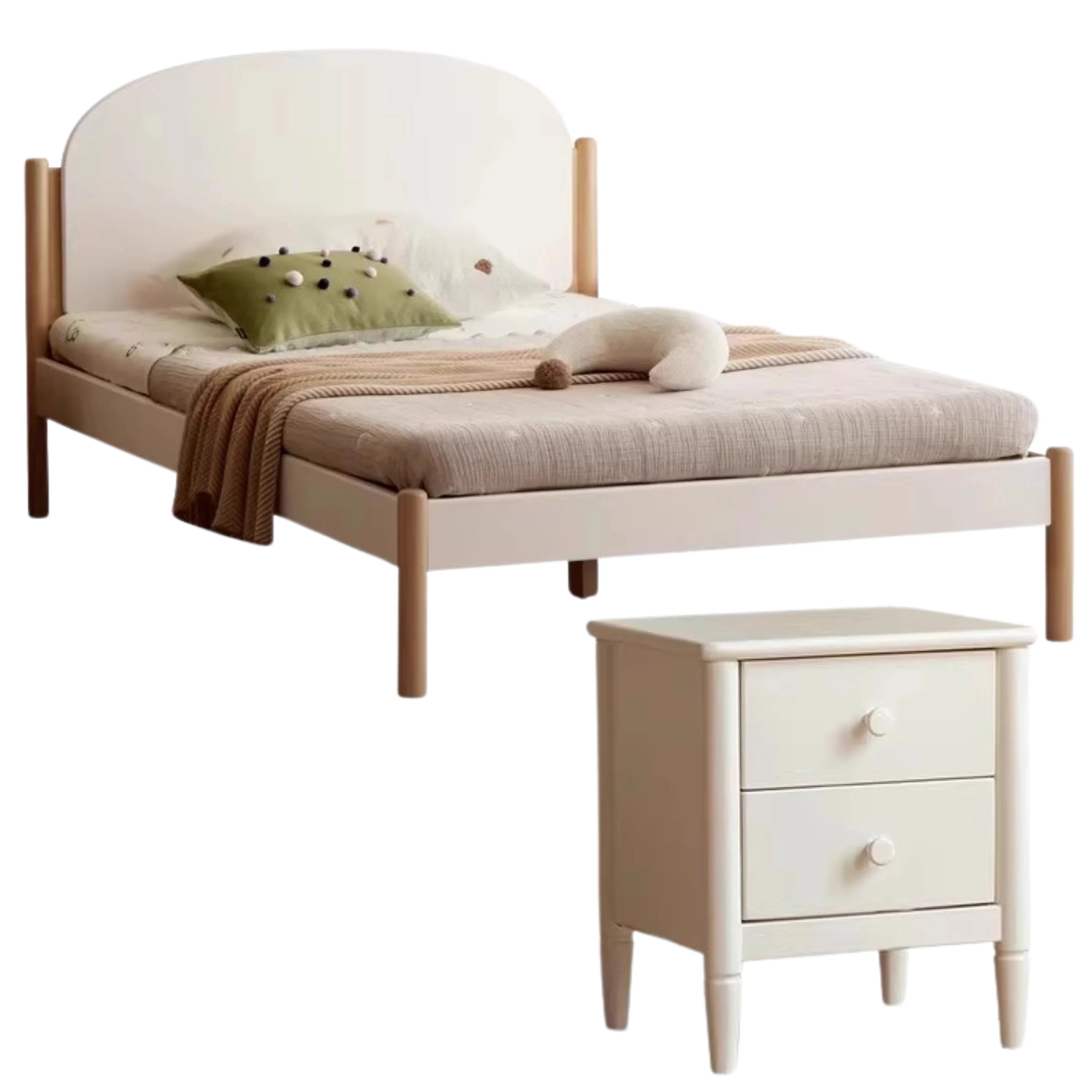 Poplar solid wood children's bed boy girl<