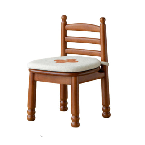 Beech Solid Wood Backrest Chair Medieval Style Soft Padded Chair