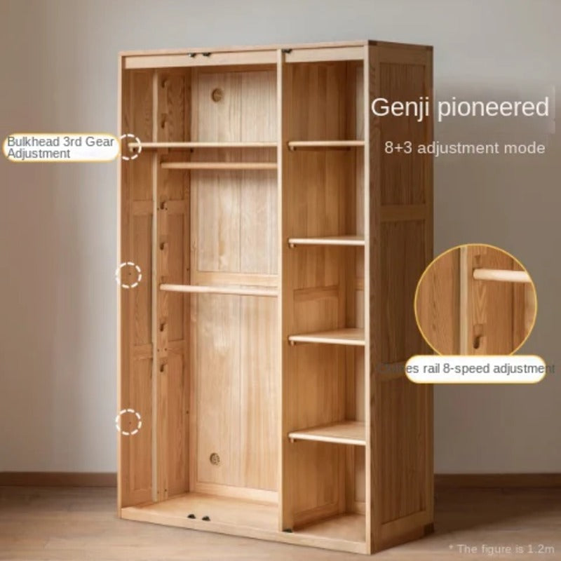 Oak Solid Wood Kids Wardrobe.