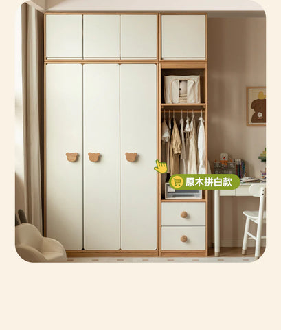 Oak Solid Wood Kids Wardrobe.
