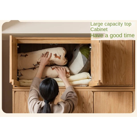 Oak Solid Wood Kids Wardrobe.