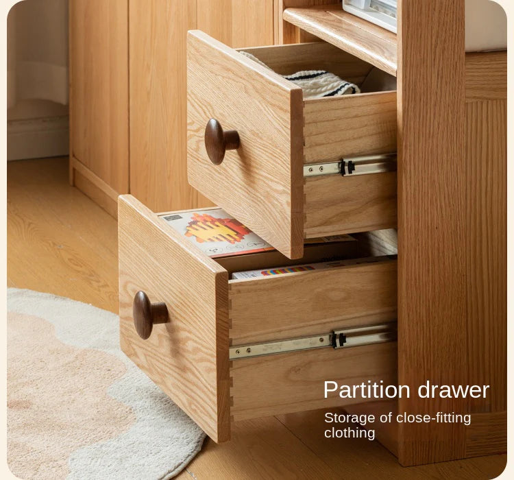 Oak Solid Wood Kids Wardrobe.