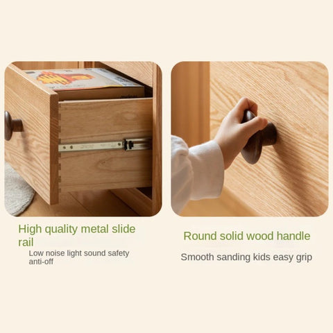 Oak Solid Wood Kids Wardrobe.
