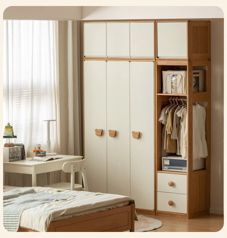 Oak Solid Wood Kids Wardrobe.