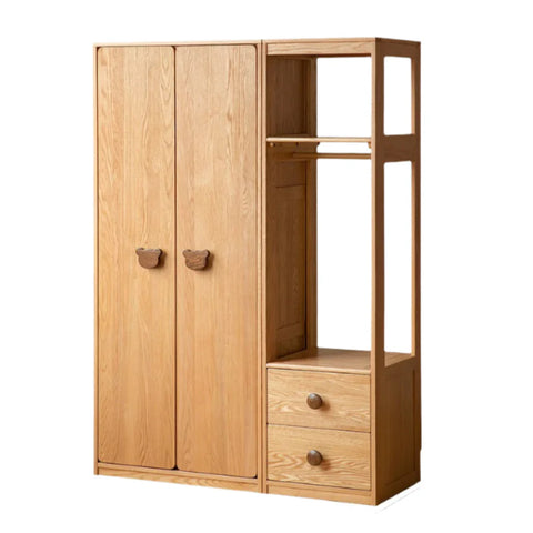 Oak Solid Wood Kids Wardrobe.