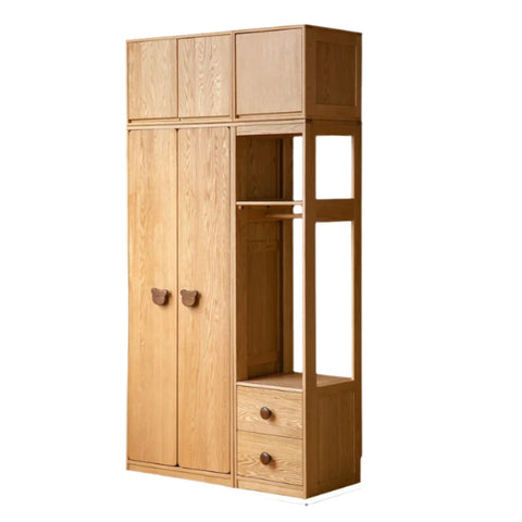 Oak Solid Wood Kids Wardrobe.
