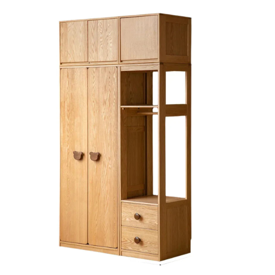 Oak Solid Wood Kids Wardrobe.