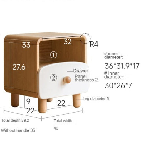 Beech Solid Wood Montessori Bedroom Furniture Set Natural Kids Bed with Storage Eco Friendly