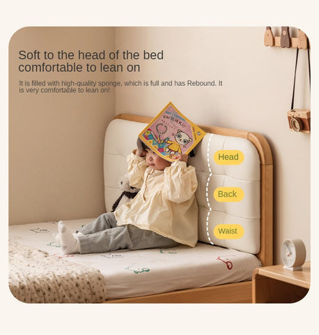 Beech Solid Wood Montessori Bedroom Furniture Set Natural Kids Bed with Storage Eco Friendly