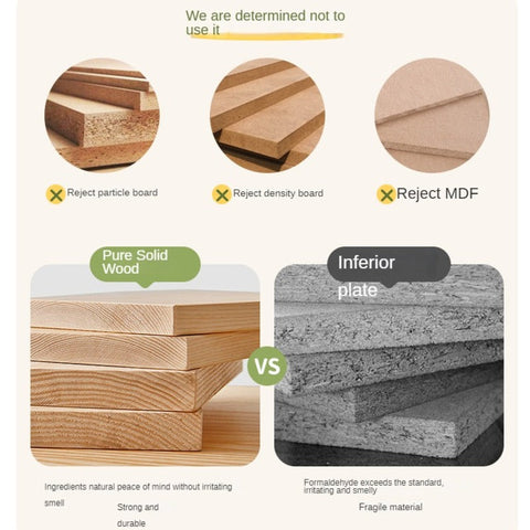 Beech Solid Wood Montessori Bedroom Furniture Set Natural Kids Bed with Storage Eco Friendly