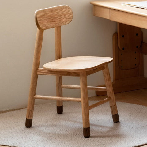 Adjustable Solid Wood Kids Chair Oak Beech Birch Natural Finish Ergonomic Study & Desk Chair for Children