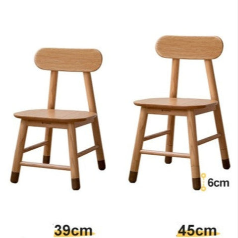 Adjustable Solid Wood Kids Chair Oak Beech Birch Natural Finish Ergonomic Study & Desk Chair for Children