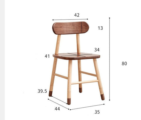 Adjustable Solid Wood Kids Chair Oak Beech Birch Natural Finish Ergonomic Study & Desk Chair for Children