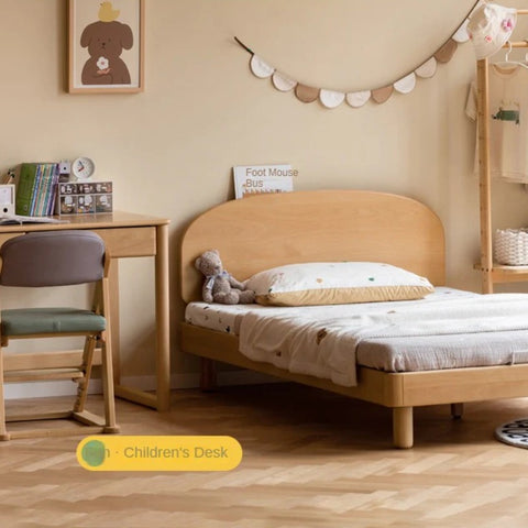 Beech Solid Wood Modern Children's Single Bed