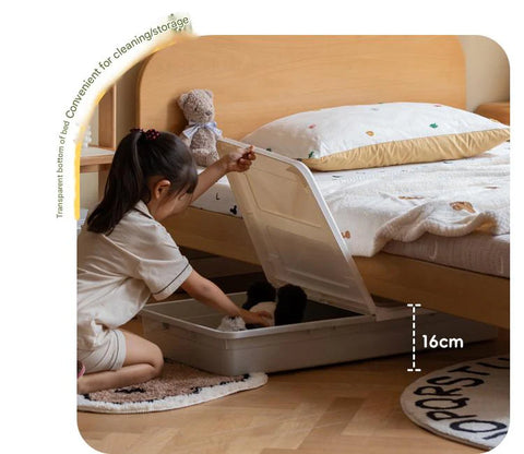 Beech Solid Wood Modern Children's Single Bed