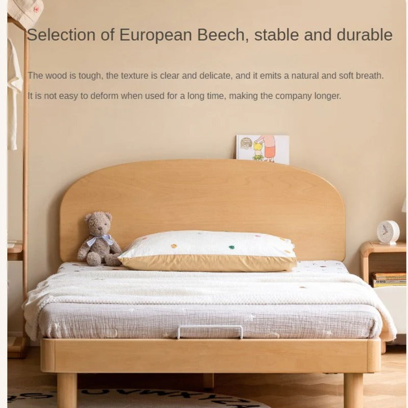 Beech Solid Wood Modern Children's Single Bed