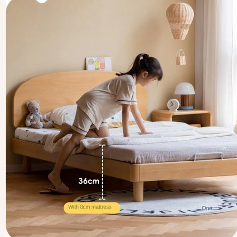 Beech Solid Wood Modern Children's Single Bed