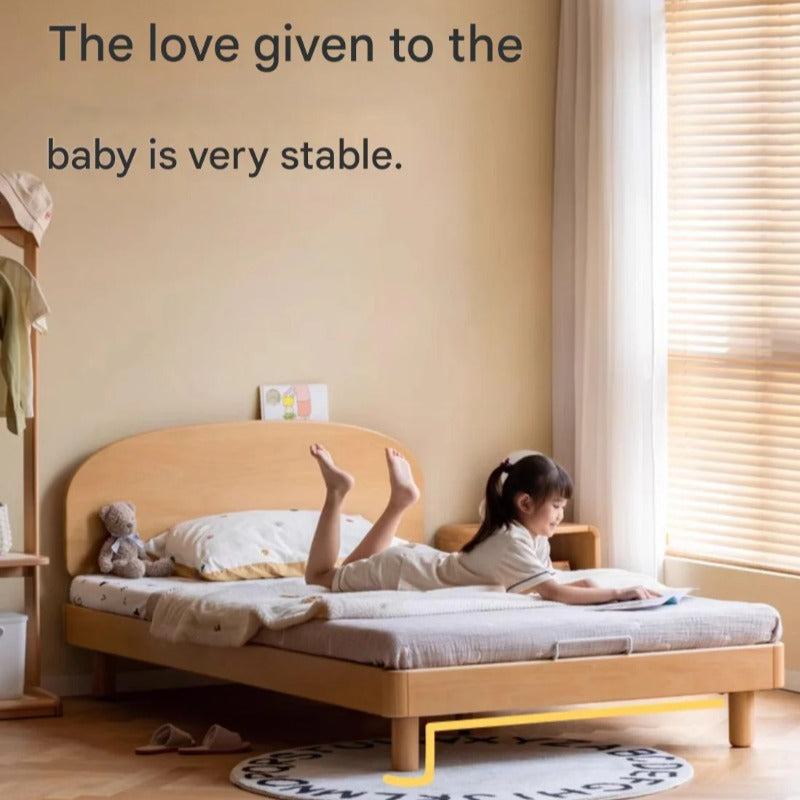 Beech Solid Wood Modern Children's Single Bed