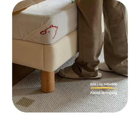 Organic leather cream style white Children's Bed