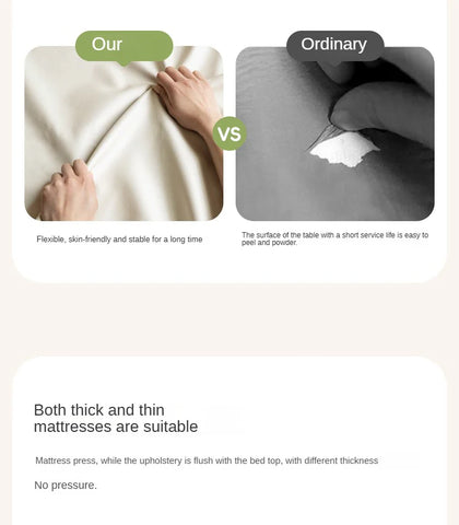 Organic leather cream style white Children's Bed