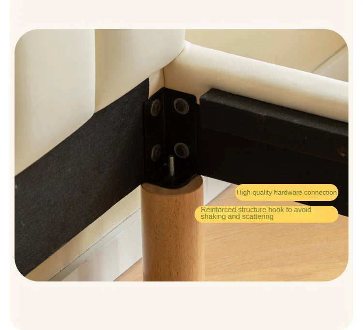 Organic leather cream style white Children's Bed