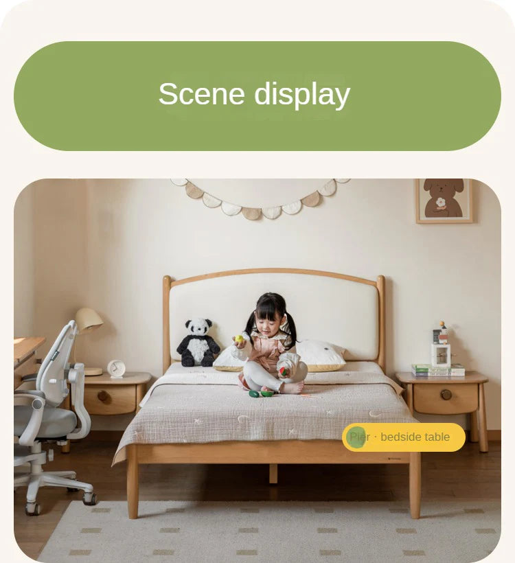 Beech solid wood Children's Soft Bed<