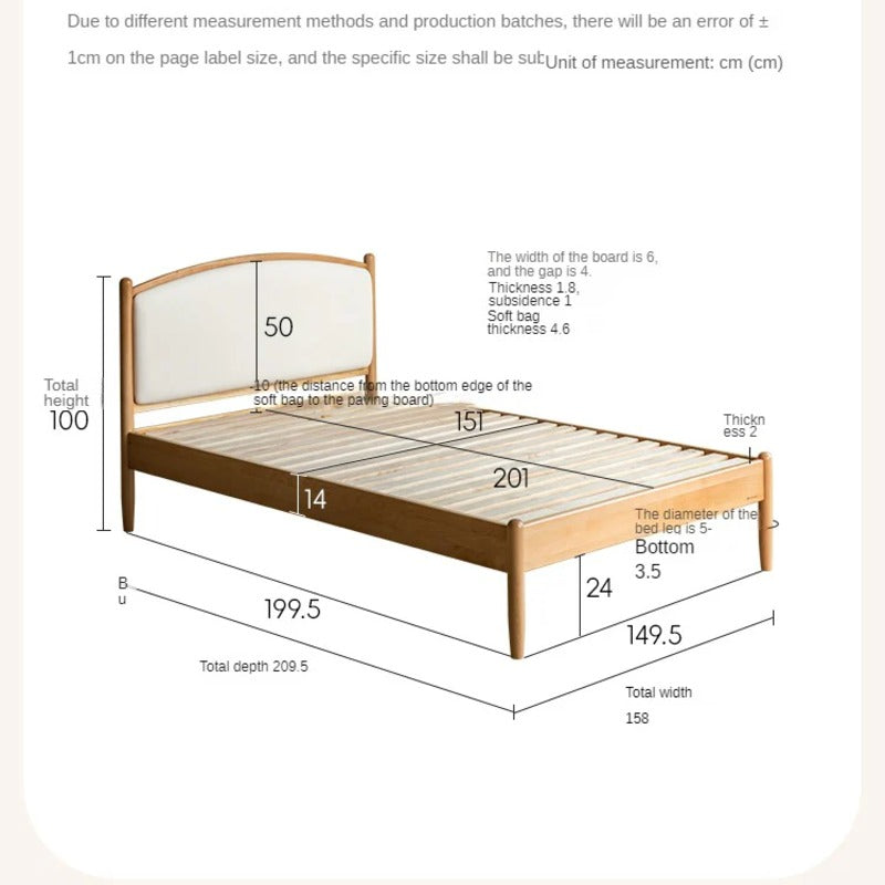 Beech solid wood Children's Soft Bed<