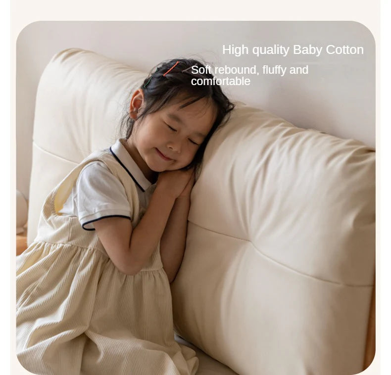 Cream style Organic Leather kid's Bed<