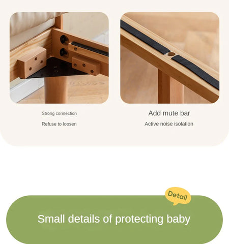 Cream style Organic Leather kid's Bed<