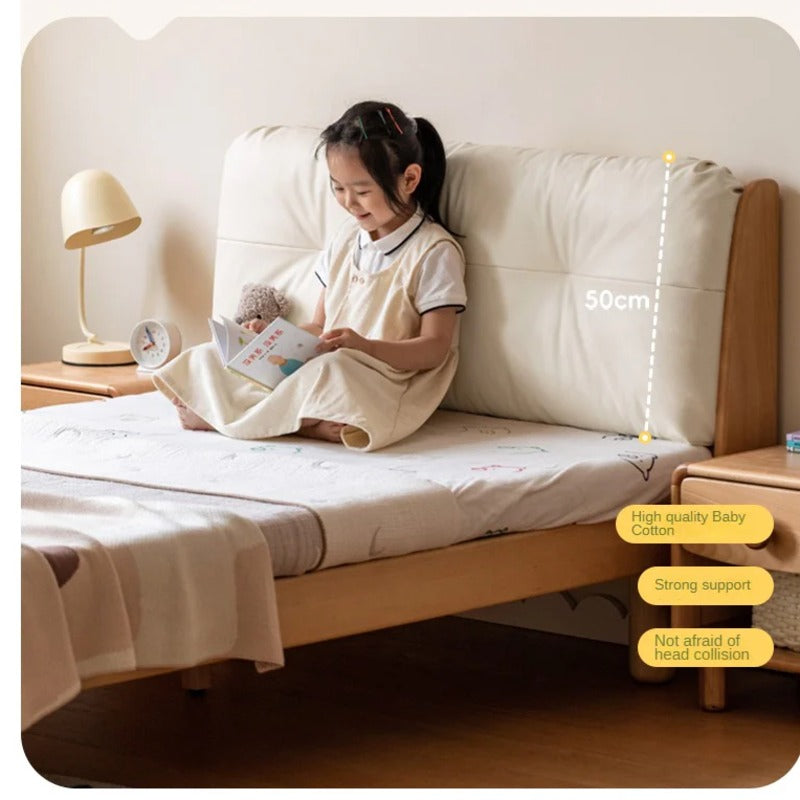 Cream style Organic Leather kid's Bed<