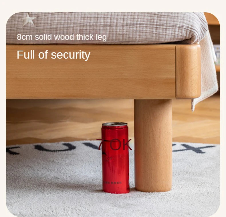 Cream style Organic Leather kid's Bed<