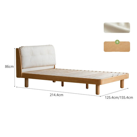 Cream style Organic Leather kid's Bed<