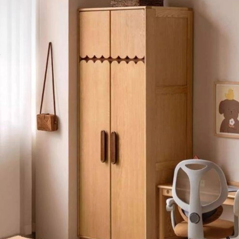 Oak Solid Wood Original Wood Style Kids Wardrobe