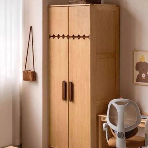 Oak Solid Wood Original Wood Style Kids Wardrobe