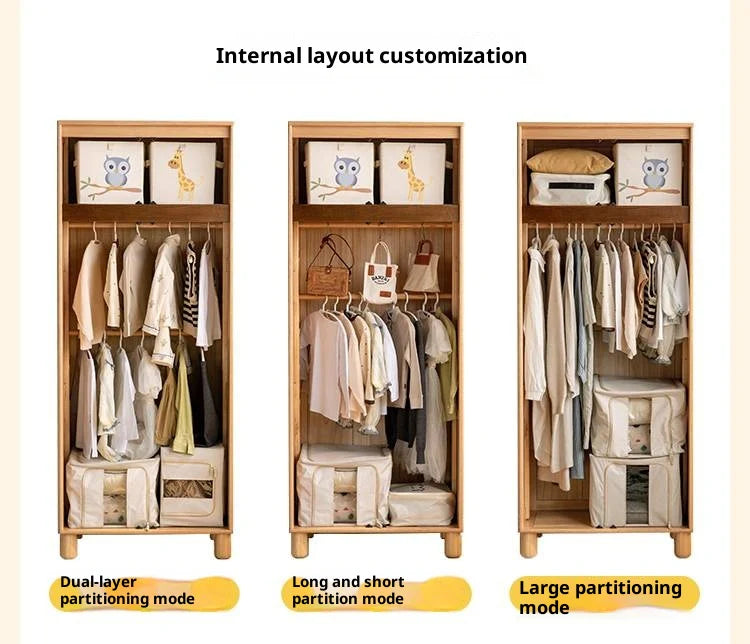 Oak Solid Wood Original Wood Style Kids Wardrobe