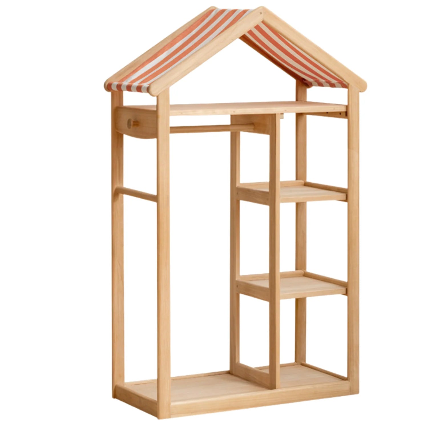 Poplar Solid Wood Kids Toy Storage and Wardrobe
