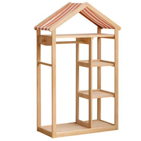 Poplar Solid Wood Kids Toy Storage and Wardrobe