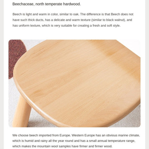 Beech Solid Wood Adjustable Kids Study Desk Ergonomic Table with Storage Drawers Natural Finish