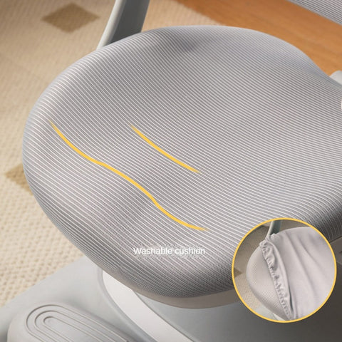 Upright Children’s Ergonomic Study Chair Adjustable Height Pink Desk Chair with Washable Cushion & PU Wheels