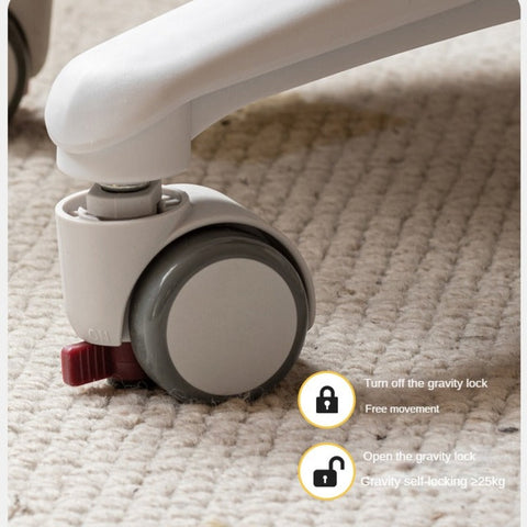 Upright Children’s Ergonomic Study Chair Adjustable Height Pink Desk Chair with Washable Cushion & PU Wheels